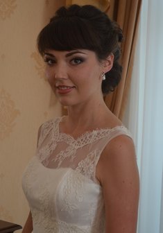 Cвадебная прическа Е18318 с собранными волосами