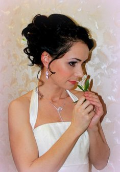 Cвадебная прическа Е18324 с собранными волосами