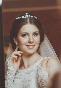 Cвадебная прическа Е18334 с собранными волосами