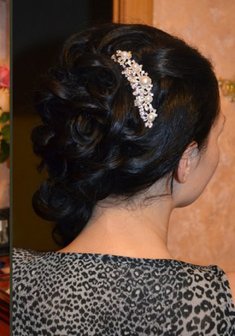 Cвадебная прическа Е18342 с собранными волосами