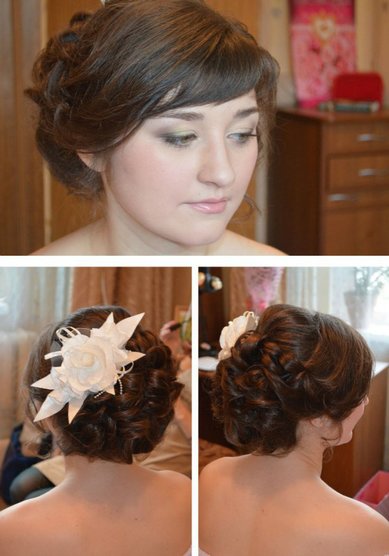 Прическа на свадьбу Е18434 - Мобильный салон красоты Егоза