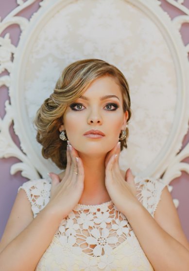 Свадебная прическа пучок (Е18841) - Стилист-визажист Елена Растоскуева