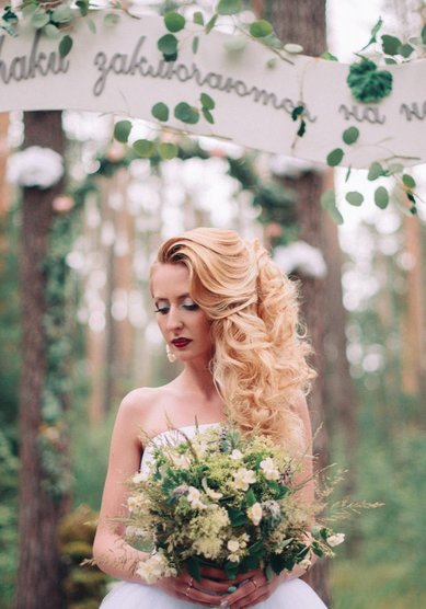 Свадебная прическа Е18845 - Стилист-визажист Елена Растоскуева