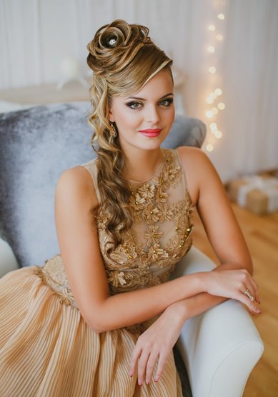 Прическа на свадьбу Е18842 - Стилист-визажист Елена Растоскуева