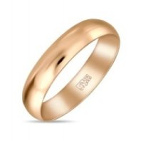 Обручальное кольцо R01-R-040-185-М12602 из красного золота, гладкое