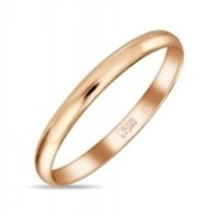 Обручальное кольцо R01-R-040-200-М12603 из красного золота, гладкое