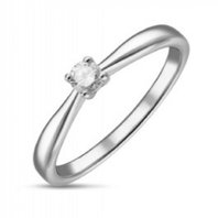 Помолвочное кольцо R01-SOL60-010-G2-М12615 из белого золота, гладкое