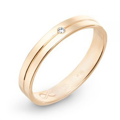 Обручальное кольцо R01-WED-00008-М9853 - Ювелирный бренд Московский ювелирный завод