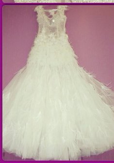 Свадебное платье Н49289. С пышной юбкой, длинное без шлейфа.