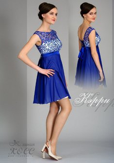 Вечернее платье A49437. В греческом стиле, короткое без шлейфа.